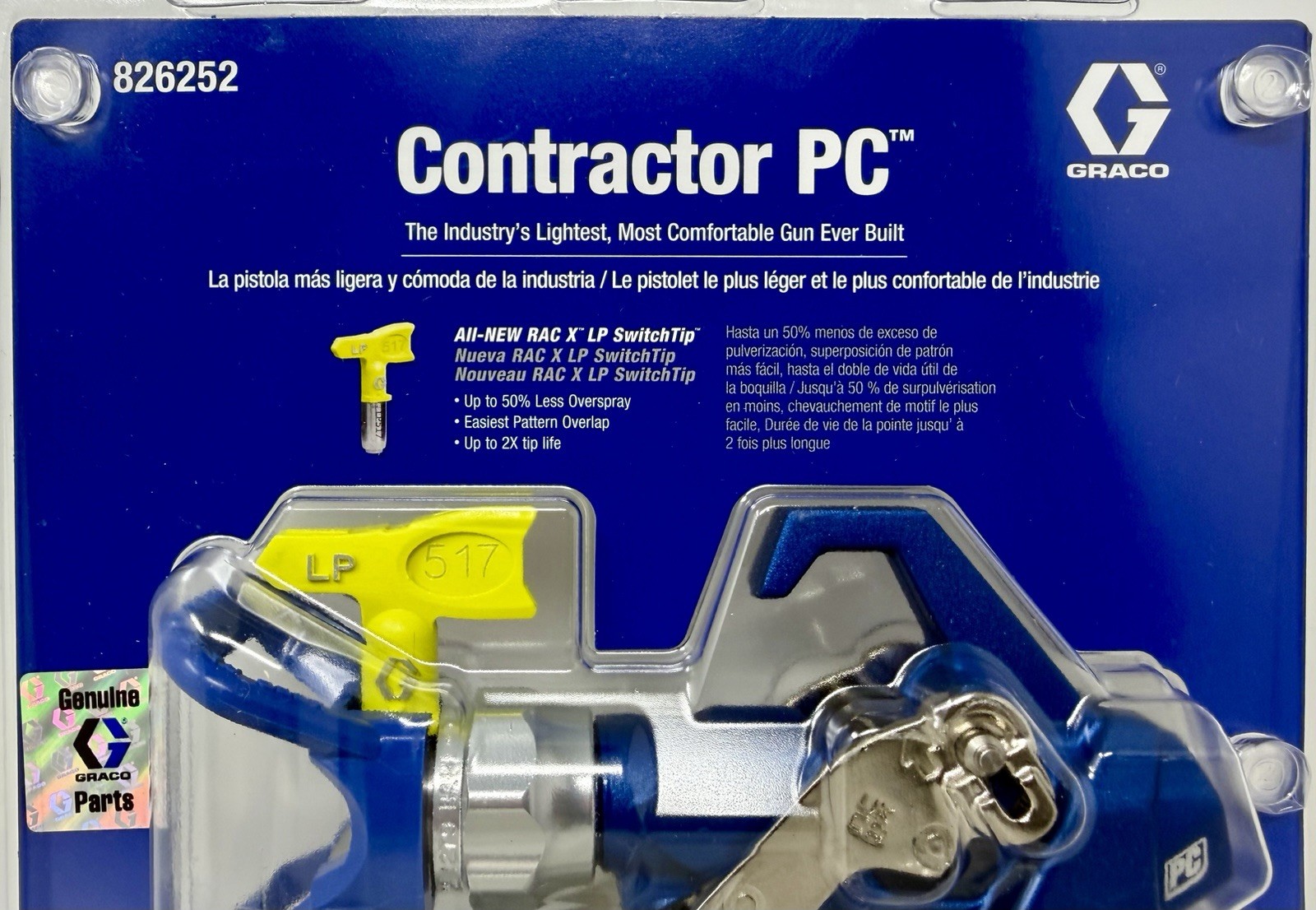 New Graco 826252 Contractor PC Compact RAC X Airless Paint Spray Gun SHIPS FREE!