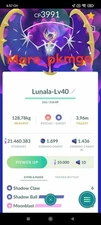 Pokemon Lunala LV40 Unlock 3moves - TRA'DE 20k Dust GO - Read item Description