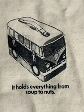 Rare Volkswagen Bus Lunchbox Canvas Tote 16 X 14.5 Cream Cotton Bag Vw Van Rare Volkswagen Bus Lunchbox Canvas Tote 16 X 14.5 Cream Cotton Bag Vw Van