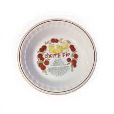 Vtg Cherry Pie Plate Stylecraft  Korea Grandma decor cottage / farmhouse decor 