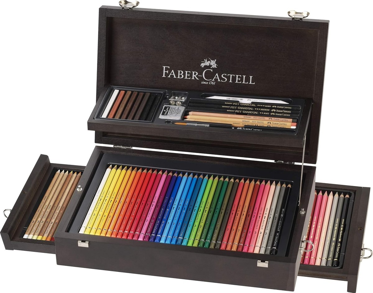 Faber-Castell Art & Graphic 125 PCS Pencils Collection, Wood Case