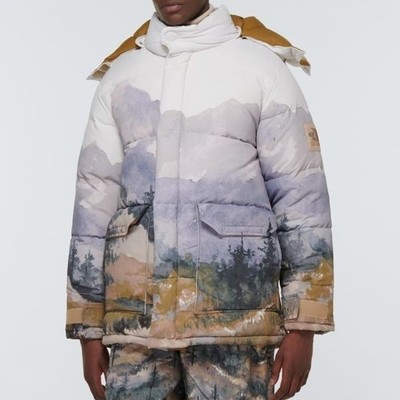 GUCCI THE NORTH FACE Forest Trail Print Down Quilt Puffer Parka