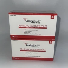 Cardinal Health Essentials Adhesive Remover Wipes 2 Boxes 150 Wipes Total