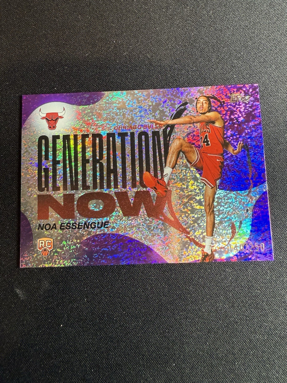 2025-26 Topps #GN-12 Noa Essengue Generation Now Purple Holo Foil /250 RC Bulls