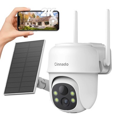 Wireless 3MP Solar Battery Powered Security Camera System Outdoor Home Wifi IP