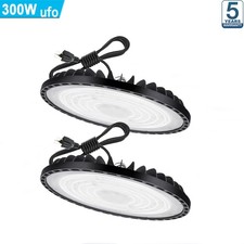 2Pack 300W Led UFO High Bay Light Commercial Industrial Warehouse Led Shop Light