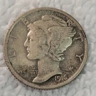 FAST🚚⚡️🔥AU-UNC 👀🔥1916 Mercury Dime Borderline Uncirculated (AU++) 90% Silver