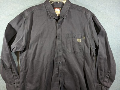 Wolverine Flame Resistant Shirt Mens XL Navy Milliken Amplitude FR HRC 2