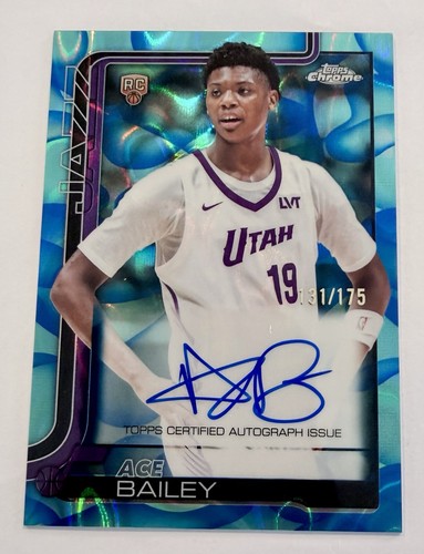 Ace Bailey 131/175 Rookie Aqua Blue Lava Lamp Auto 2025-26 Topps Chrome Update