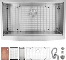 33 Inch Farmhouse Sink Front Kitchen Sink Workstation Single Bowl Farm Sinks