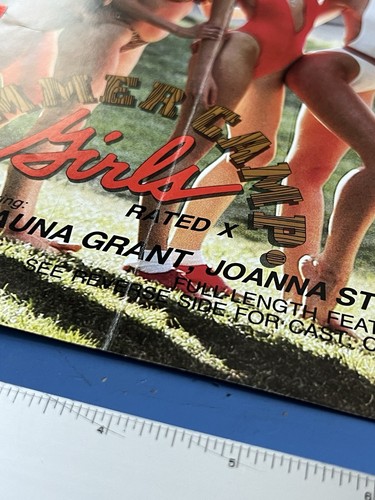 Rare 1983 Summer Camp Girls, VHS Store AD Slick Movie Sales Sheet, Shauna Grant - Picture 3 of 13