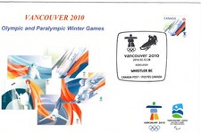 2010 Winter Olympics Vancouver Canada Bobsleigh Cover /Postcard 2026 Milan