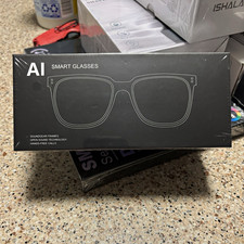 AI Smart Glasses Black Frame Open Sound Technology Hands-Free Calls
