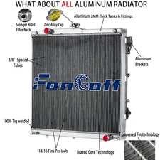 3Row Aluminum Radiator fit 2007-2014 09 Toyota Tundra,08-14 Sequoia 4.6L 5.7L V8