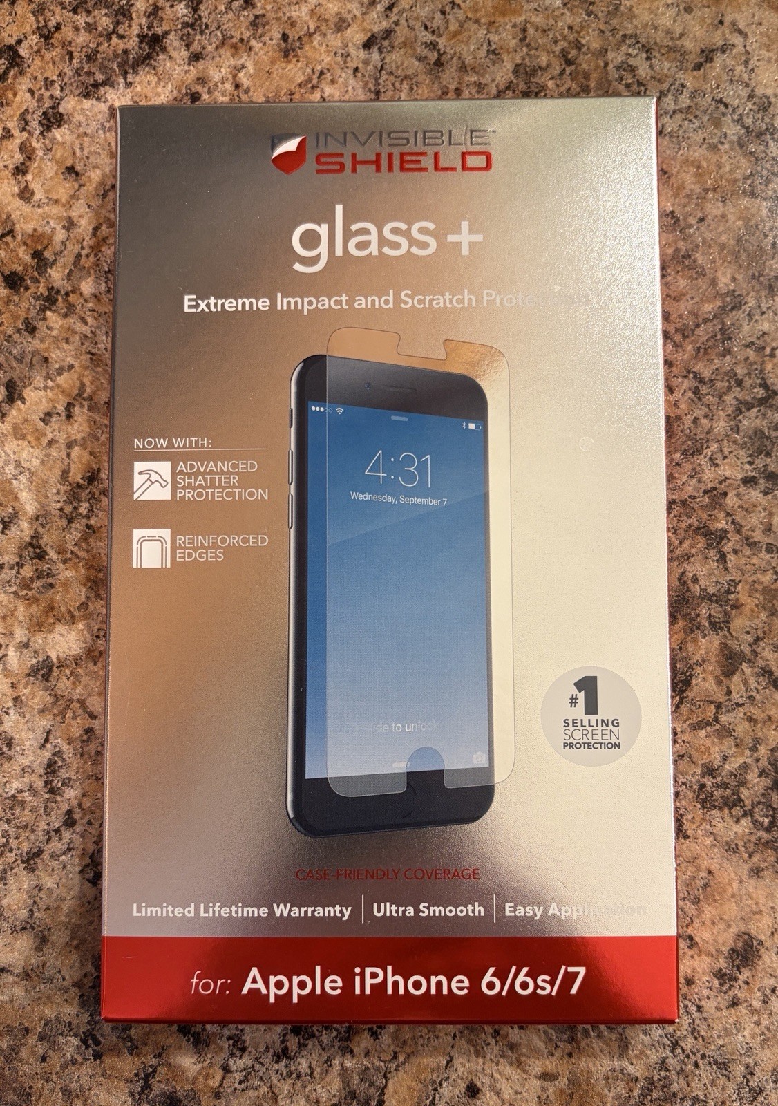 Invisible Shield Glass+ iPhone 6 6S 7 Cell Mobile Phone Stratch Screen Protector