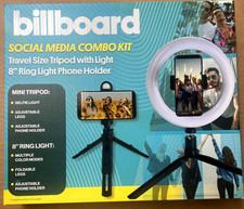New Billboard Social Media Combo Kit Tripod 8" Ring Light Phone Holder
