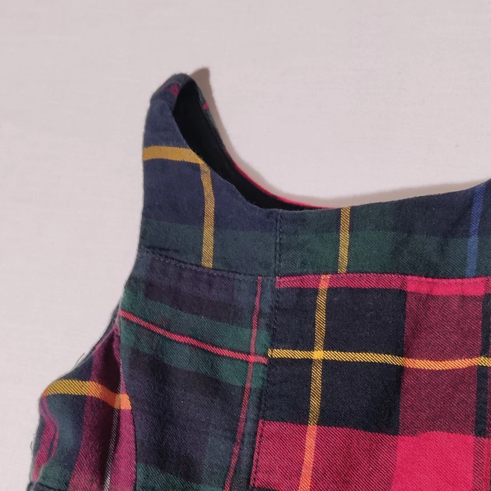 Ralph Lauren Polo Niñas Sin Mangas Cuadros Patchwork Madrás Vestido de Vacaciones Talla 5 Foto 4 de 4