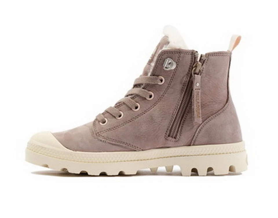 Palladium Schnürboot PAMPA HI ZIP WL Braun Leder Warm High Sneaker Stiefelette - Bild 3 von 4