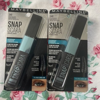 2~Maybelline SNAPSCARA Waterproof Mascara 340 Pitch Black  Retired SEALED HTF