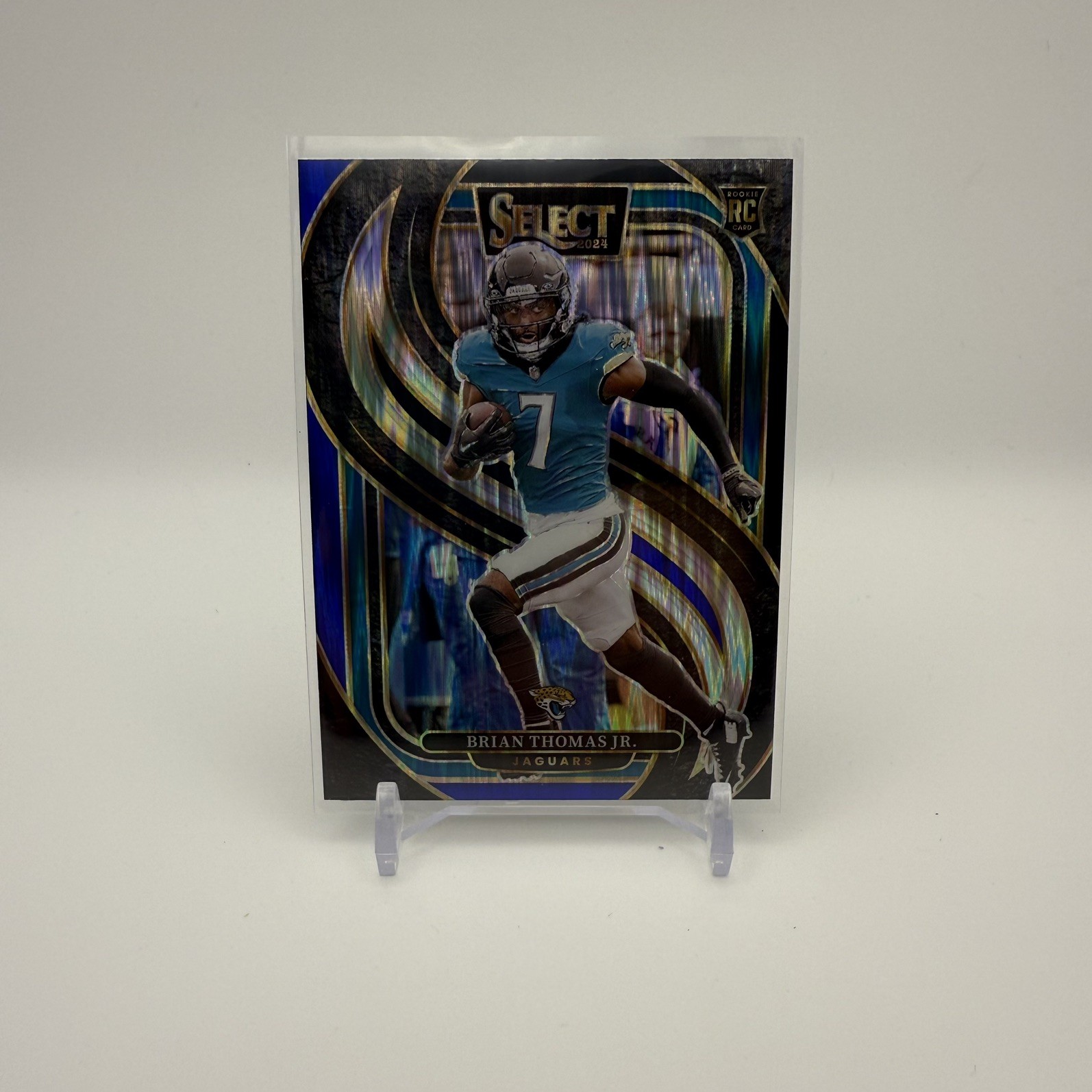 2024 Panini Select Premier LvL Brian Thomas Jr.#143 Black & Blue Shock Prizm(RC)