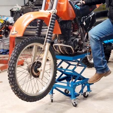 36” Steel Frame Handy Portable Hydraulic Foot Pump Motorcycle Scissor Lift Stand