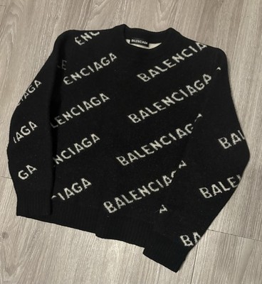 Balenciaga Monogram Knit Crewneck