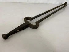 Antique Iron Fireplace Tongs #4