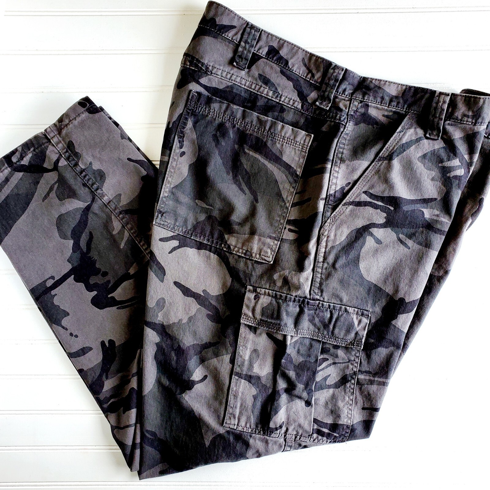 Wrangler 7 Pocket Camouflage Camo Cargo Pants Mens 40… Gem