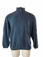 Tommy Bahama Sweater Mens Large Pullover 1/4 Zip Long Sleeve Blue 80 