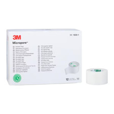3M Micropore Medical Surgical Tape 1530-1 Skin Friendly Paper 1" X 10 Yds 12/BOX