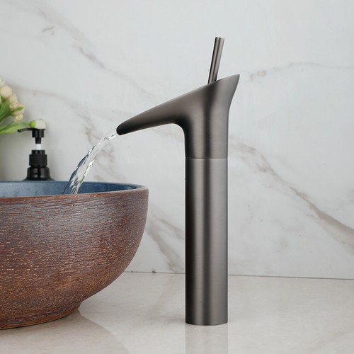 Pistola de metal cascada recipiente fregadero lavabo de un solo orificio grifo mezclador grifo - Imagen 2 de 10