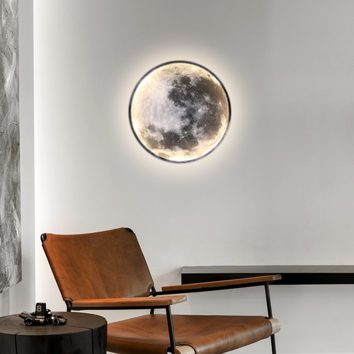 Dimmable Modern Moon Wall Lamp 24W Wall Light Fixture Bedroom Modern Wall Sconce