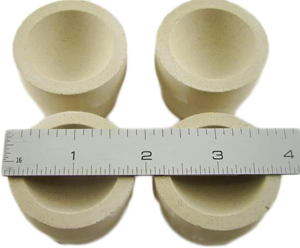 Lot of 8 - # 8AM Mabor Cupel 1-3/4" Gold-Assay-Smelting-Refining-Melting-Cupels