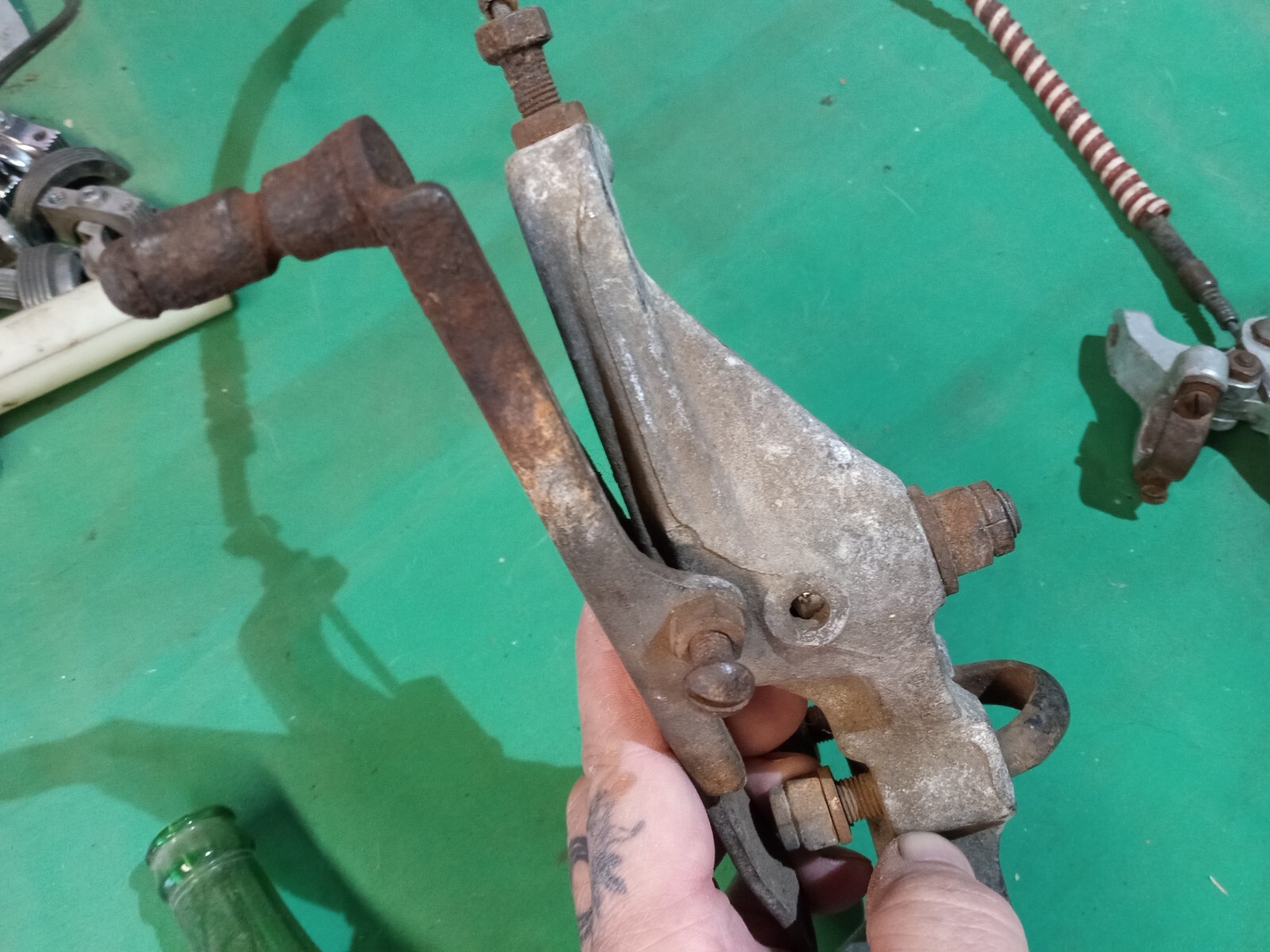 Original Harley Mouse Trap Panhead Clutch Lever Chopper Bobber Red