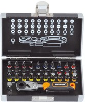 "Projahn Color-Bit-Box 1/4\" Mit Mini-Bit-Knarre Markierte Bits 33 Teilig"