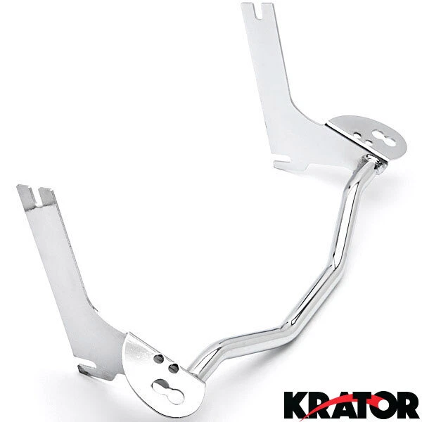 Soporte de barra de montaje de luz de paso cromado para Harley Davidson Road King 1994-2013 Foto 3 de 4