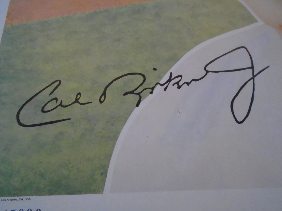 1992 Cal Ripken Jr. GEO GRAPHICS Poster 24 x 36 RARE Limited Edition #831  - Image 2 of 4