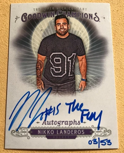 2018 UD Goodwin Champions NIKKO LANDEROS The Fury Paralympics Hockey Auto 3/53