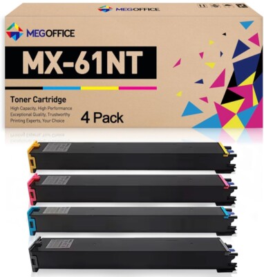 MEGOFFICE Compatible Toner Cartridge Replacement for Sharp MX61NT MX-61NT MX-61N