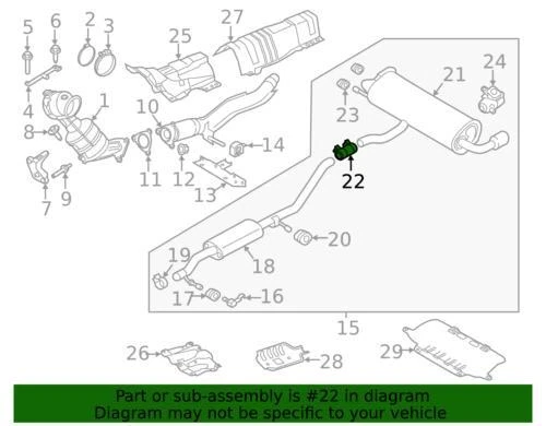Genuine Land Rover 2008-2020 Range Rover Evoque Exhaust Muffler Clamp LR000953 - Image 2 of 2
