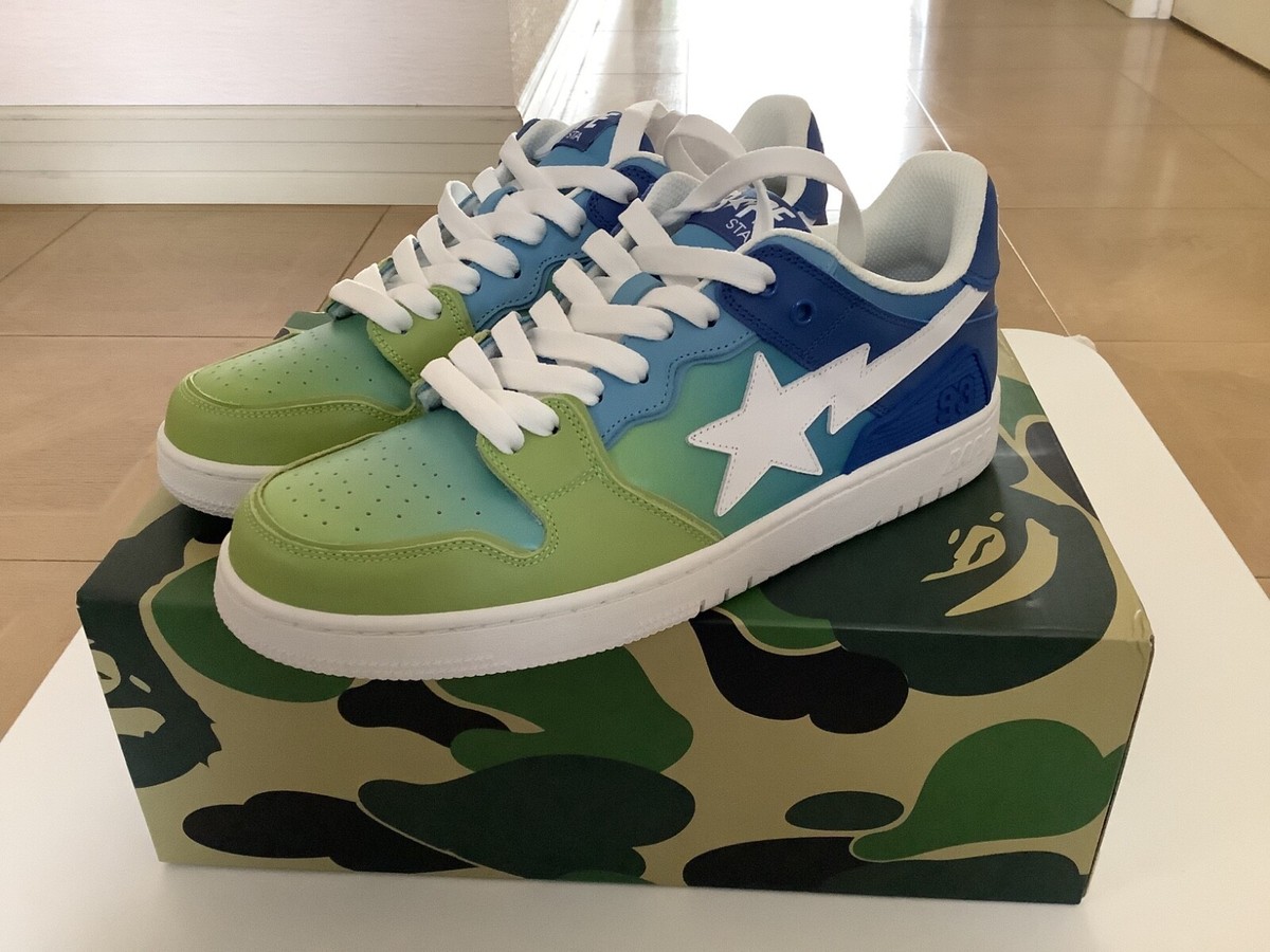Authentic a bathing ape bape sk8 sta #1 men’s US 11 blue new bapesta  sneakers