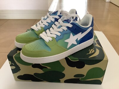 Authentic a bathing ape bape sk8 sta #1 men s US 11 blue new bapesta sneakers