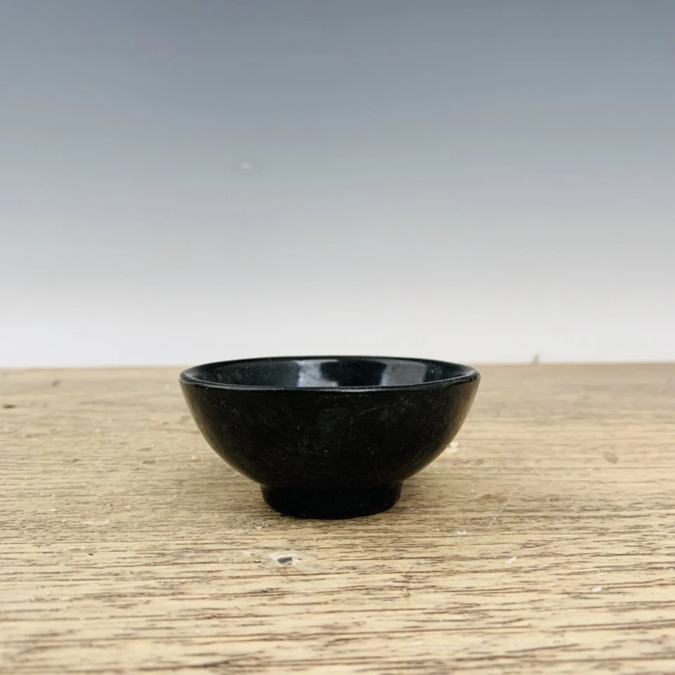 3.3" Antiguo Porcelana Dinastía Canción Jian Horno 1 Juego Esmalte Negro Hoja Jianzhan Taza de Té Foto 3 de 4