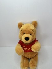 Walt Disney Company Winnie the Pooh Sitting Plush Stuffed w/Red Knit Sweater 11"