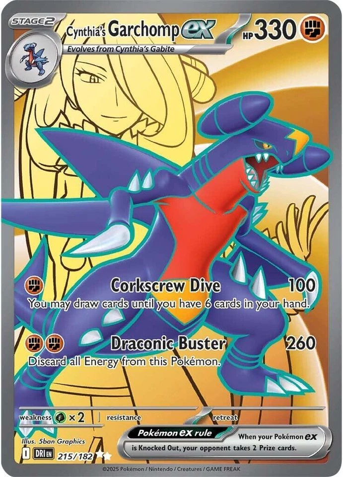 Cynthia's Garchomp Ex 215/182 Sv10: Destined Rivals