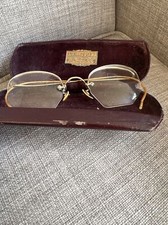 Vintage Fulvue B L 1/10 12K Gold Filled Half Rim Glasses Bifocal With Case