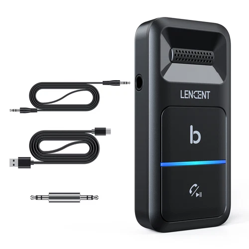 LENCENT Wireless Bluetooth Receiver 3.5mm AUX Audio Stereo Music Car Adapter