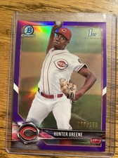 HUNTER GREENE 2018 BOWMAN CHROME 1ST PROSPECT PURPLE REFRACTOR #D 70/250