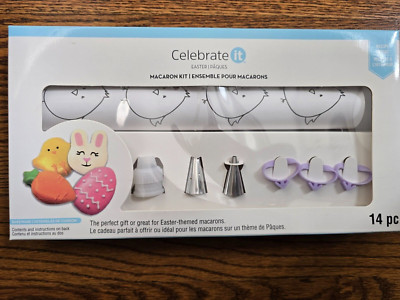 NEW Macaron Kit - Bunny Carrot Macron Easter Baking Kit by Celebrate It - 14 Pcs