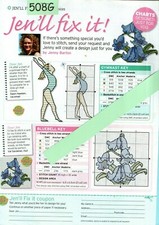 CROSS STITCH CHART GYMNAST AND BLUEBELL FLOWER 508G